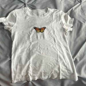 Brandy Melville Butterfly Crop Top